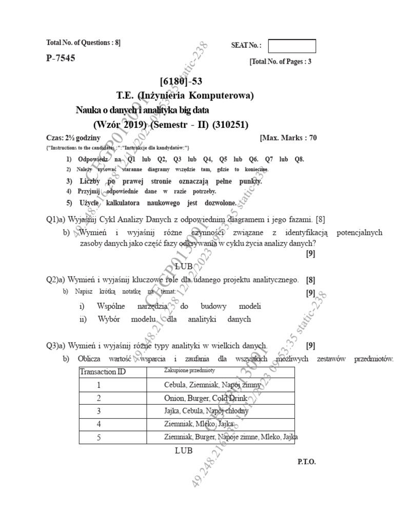 Sppu Dsbda QP Nov - Dec - 2023 | PDF