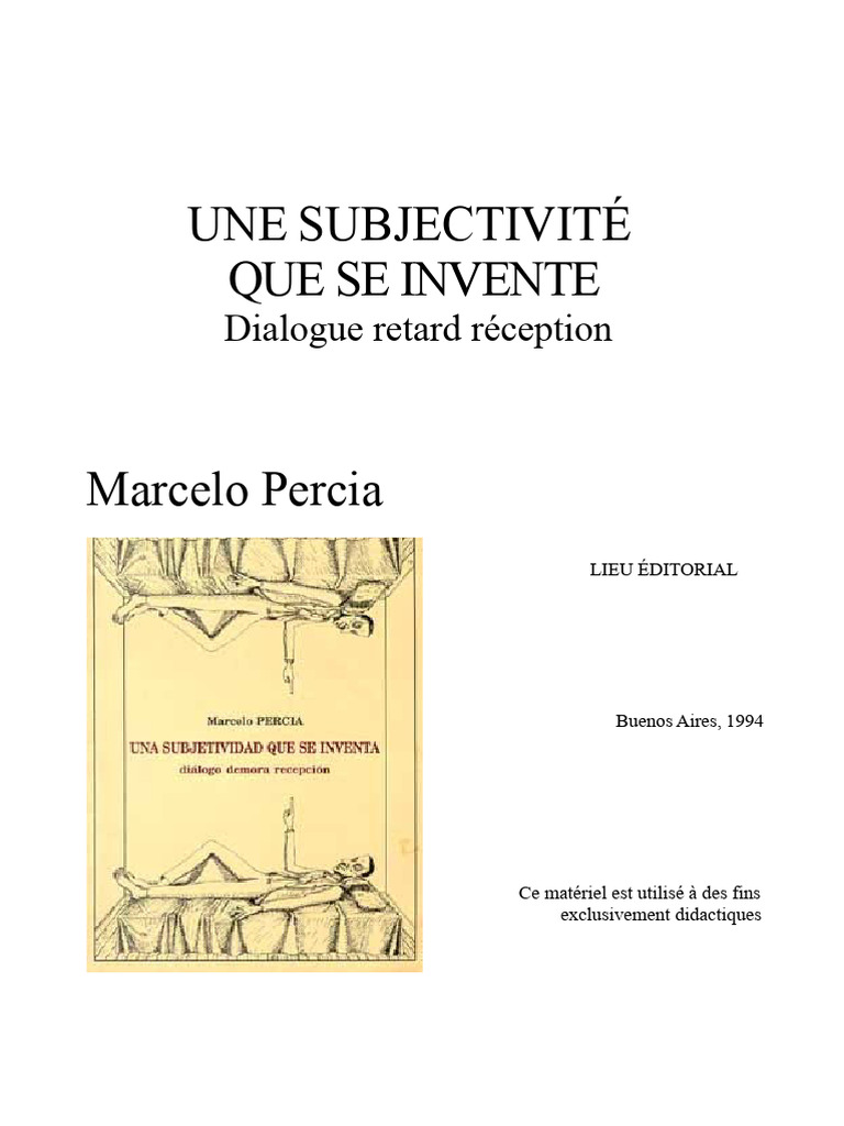 Dialogue et subjectivité en réflexion | PDF | Rêve
