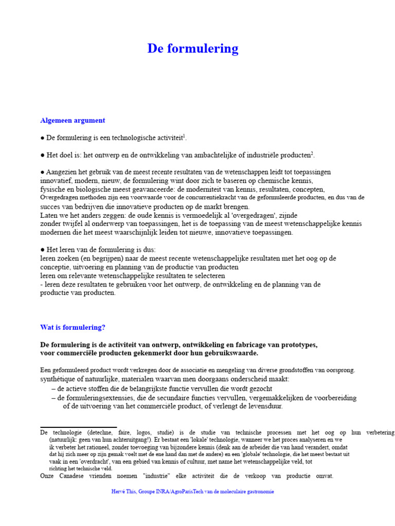 De Formulering | PDF