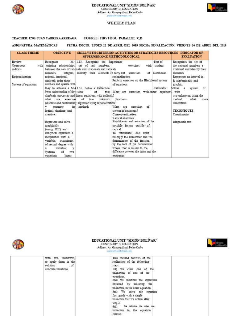 mathematics lesson plans | PDF | Division (Mathematics) | Subtraction