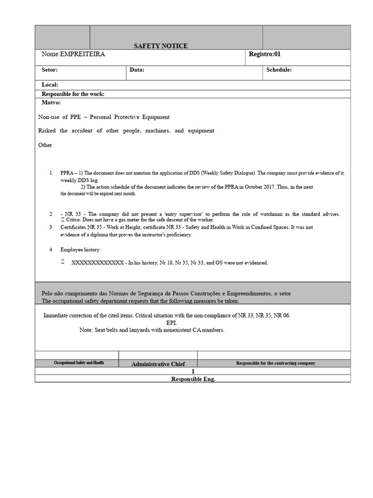 SECURITY NOTIFICATION TEMPLATE.docx | PDF