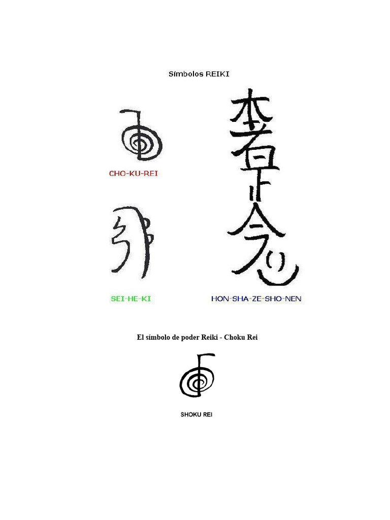 Choku Rei: Símbolo de Poder en Reiki | PDF | Reiki | Mano