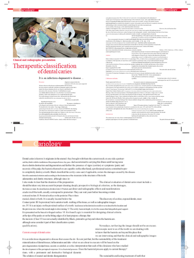 Therapeutic Classification of Dental Caries_b3c24071.pdf | PDF | Human ...