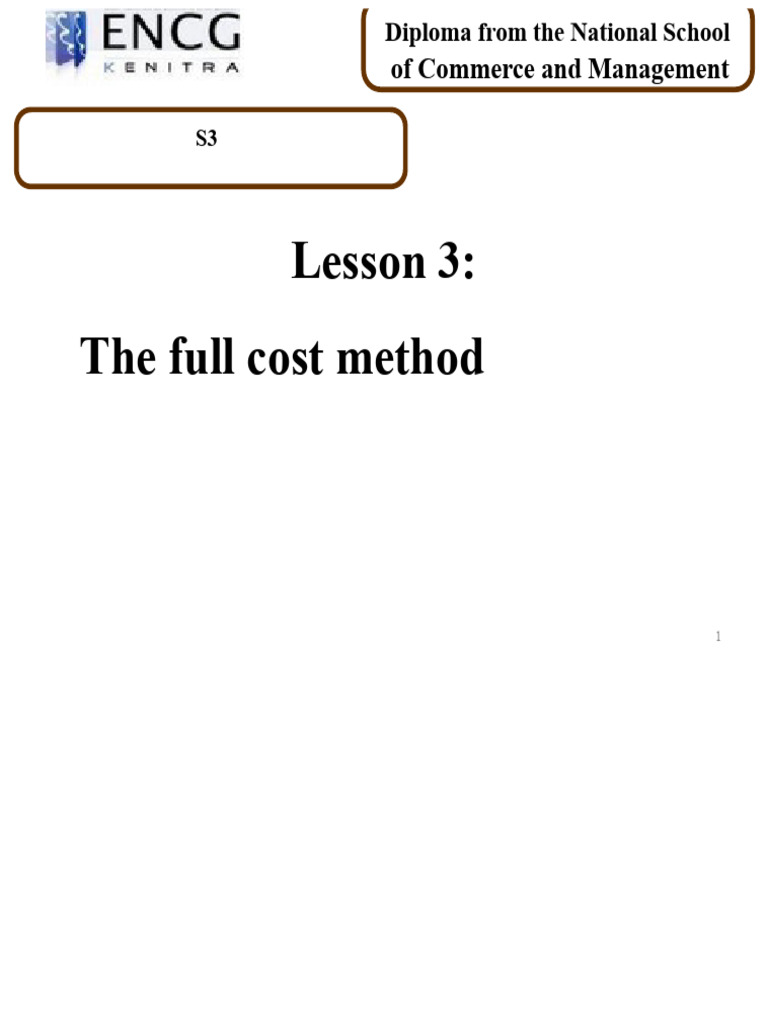 Full Cost Method in Management Accounting | PDF | Cost Of Goods Sold | Cost
