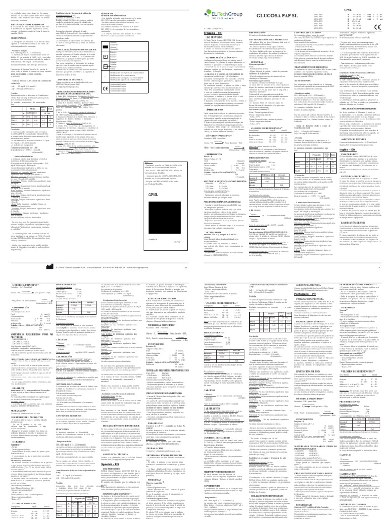 Estabilidad y Calibración de GPSL | PDF | Calibración | Diabetes