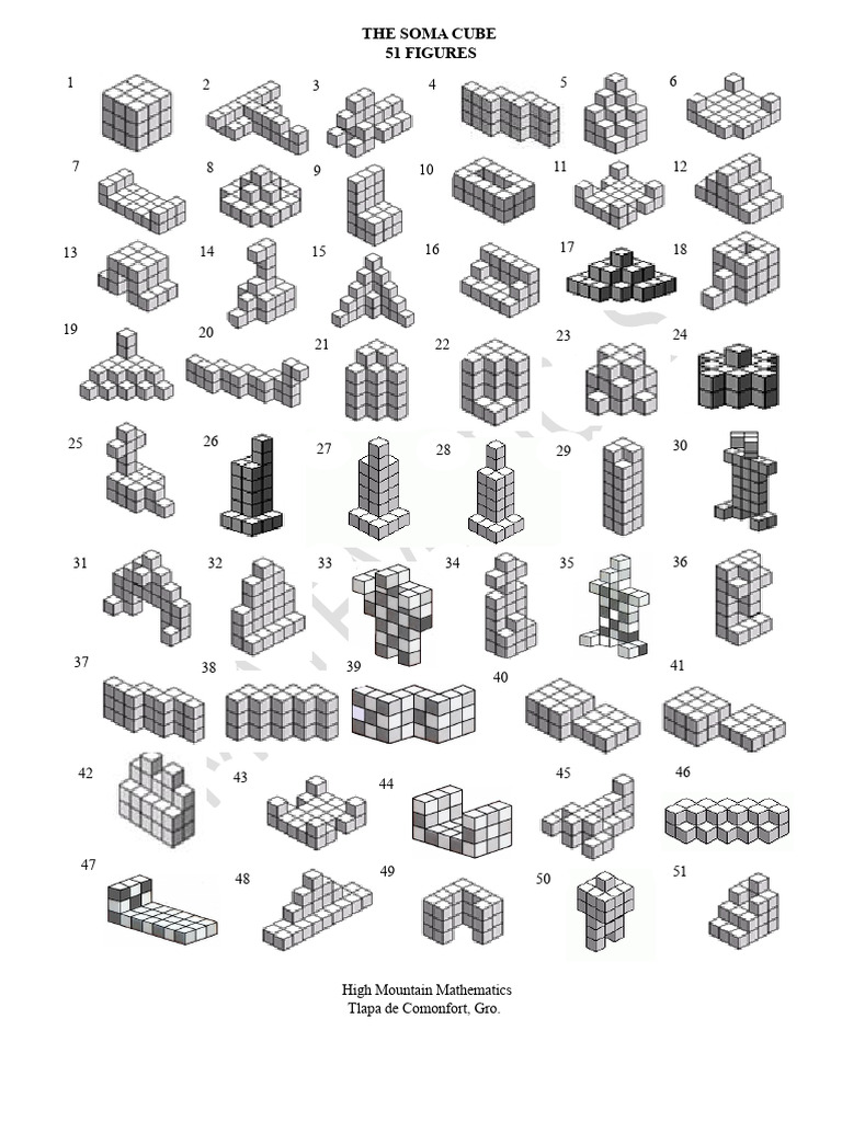 Soma Cube 51 Figures | PDF