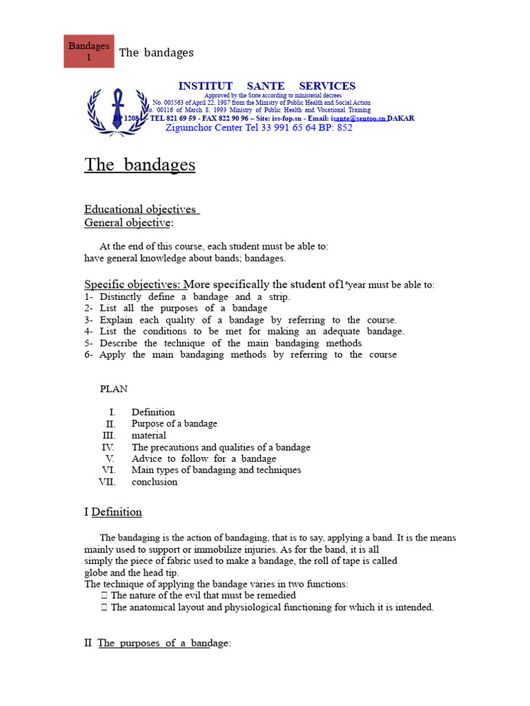 Comprehensive Guide to Bandaging Techniques | PDF | Abdomen | Foot