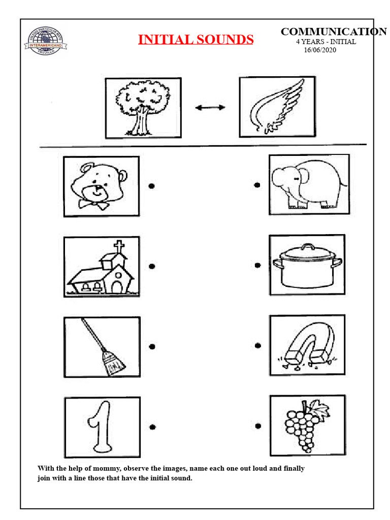 Initial Sounds Activity for Kids | PDF