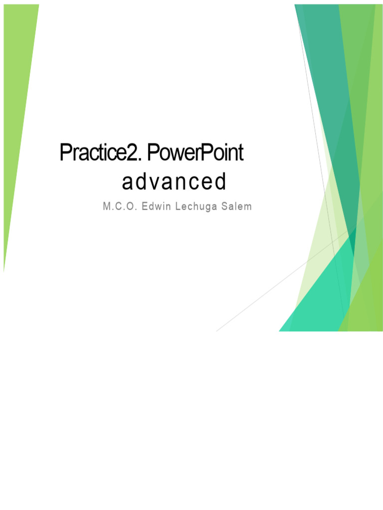 Advanced PowerPoint Practice Instructions | PDF | Microsoft Power Point ...