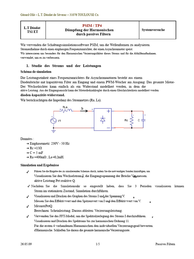 507 Psim Tp4 Passivfilter | PDF
