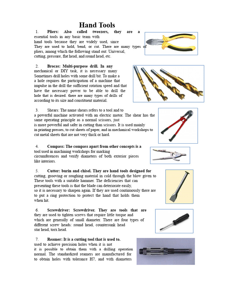 Hand Tools | PDF | Drill | Screw