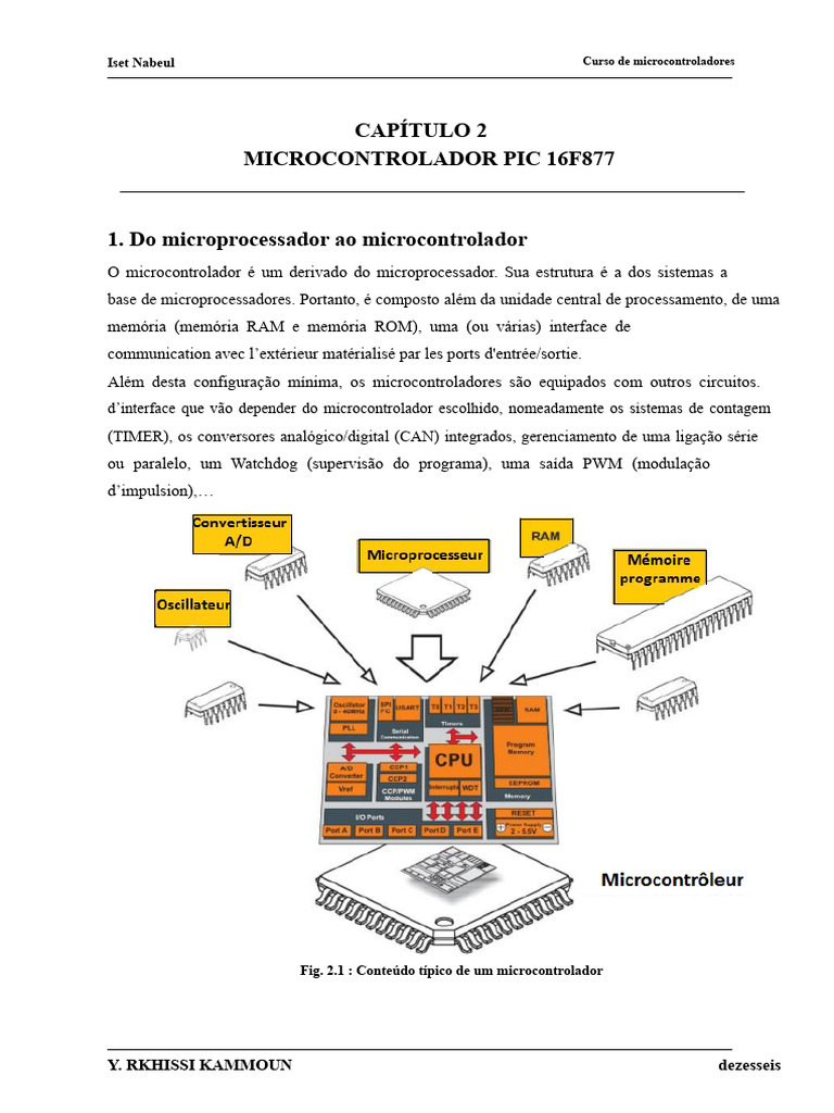 Microcontrolador PIC 16F877: Estrutura e Funções | PDF ...