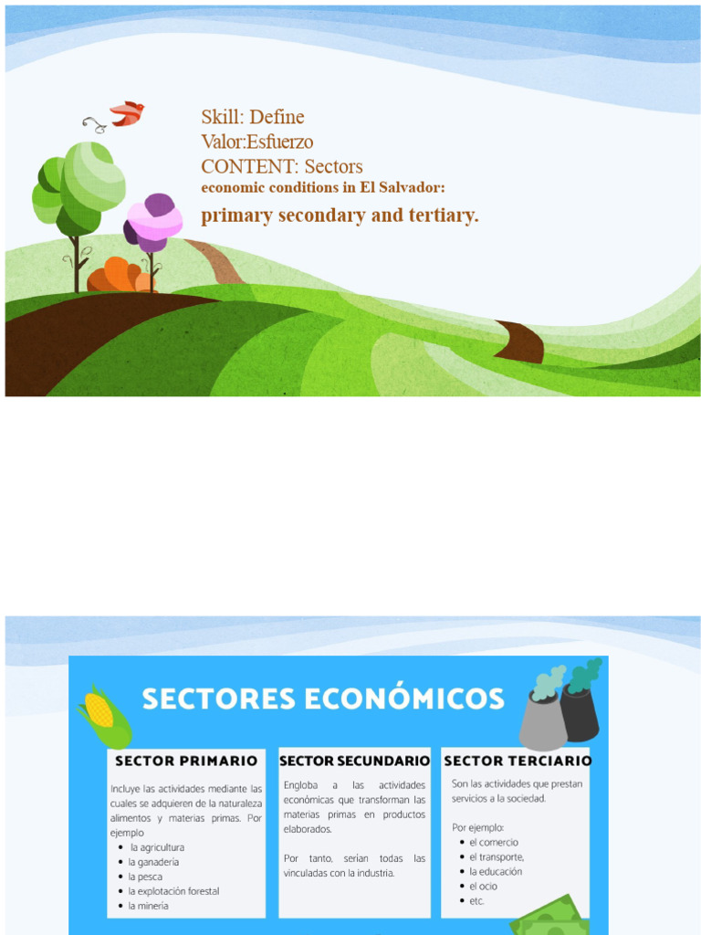 Economic Sectors of El Salvador Primary Secondary Tertiary | PDF