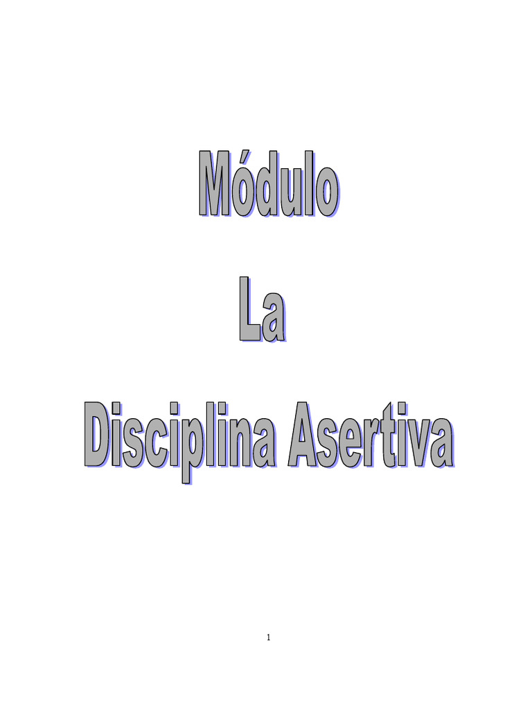 Assertive Discipline in Classroom Management | PDF | Classroom ...