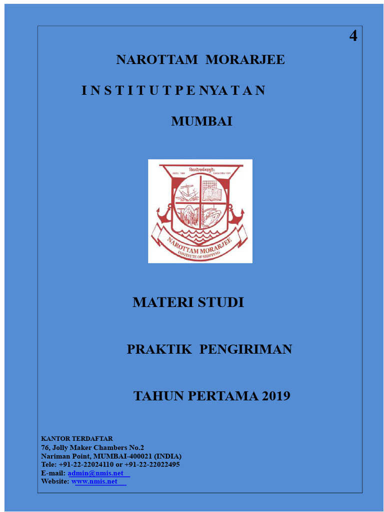 Praktik Pengiriman di Narottam Morarjee | PDF