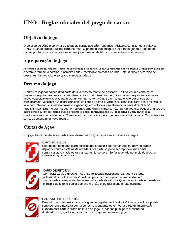 UNO Regras | PDF
