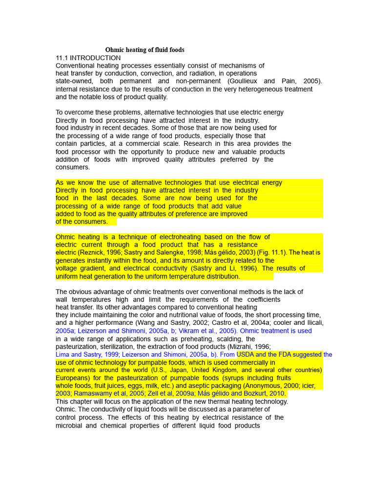 Ohmic Heating in Fluid Food Processing | PDF | Cell Membrane ...