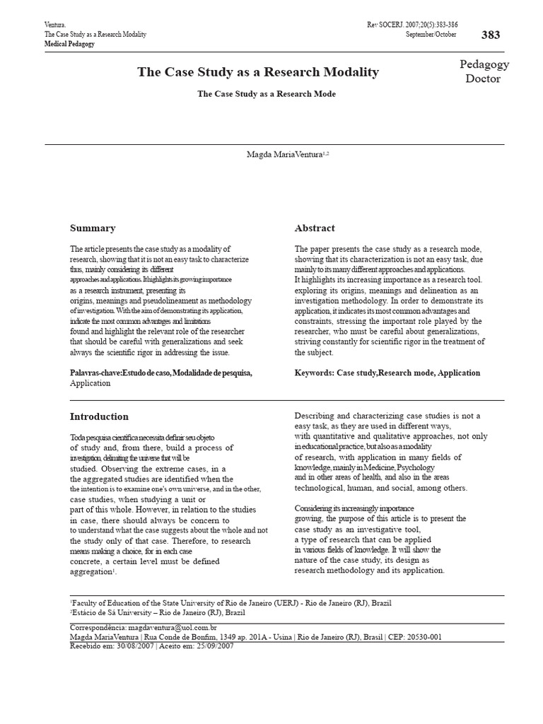 Case Study as Research Methodology | PDF | Methodology | Data