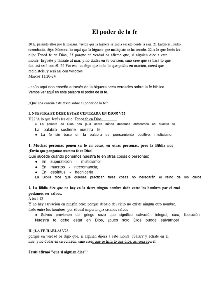 El Poder Transformador de la Fe | PDF | Fe | Verdad