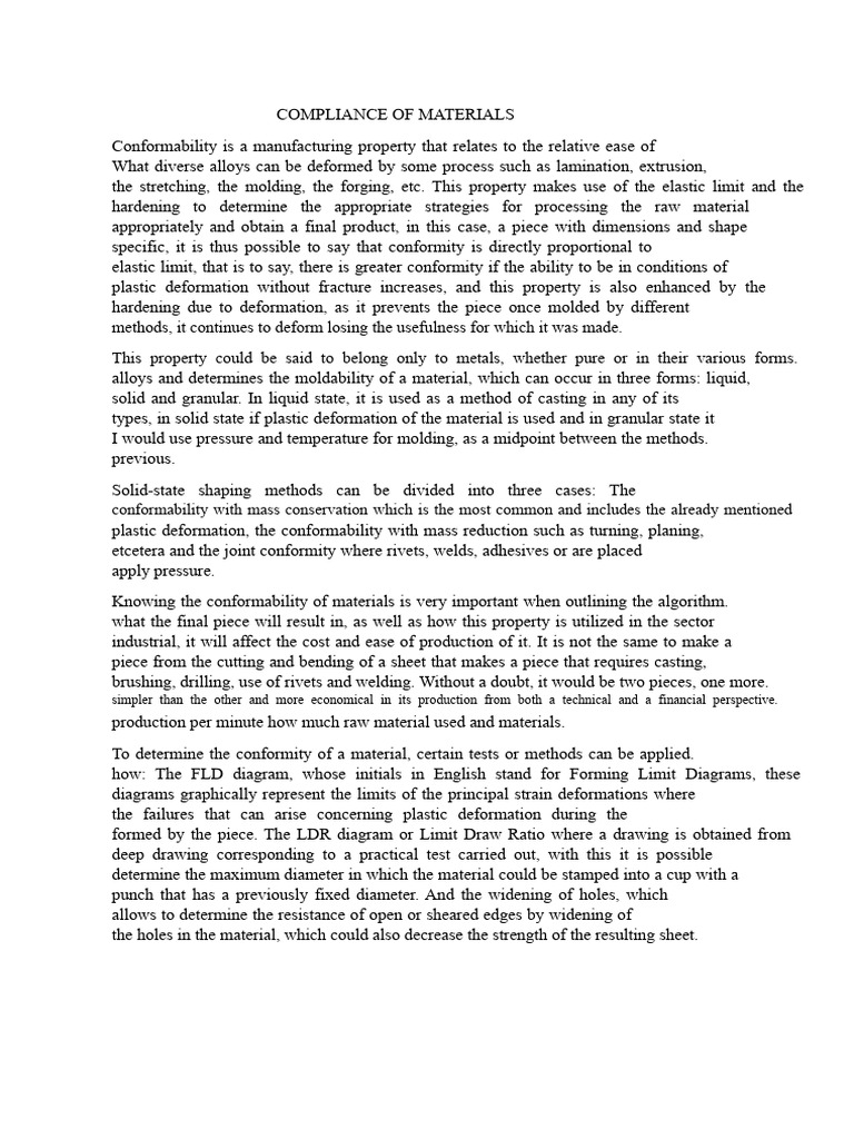 Understanding Material Conformability | PDF | Deformation (Engineering ...
