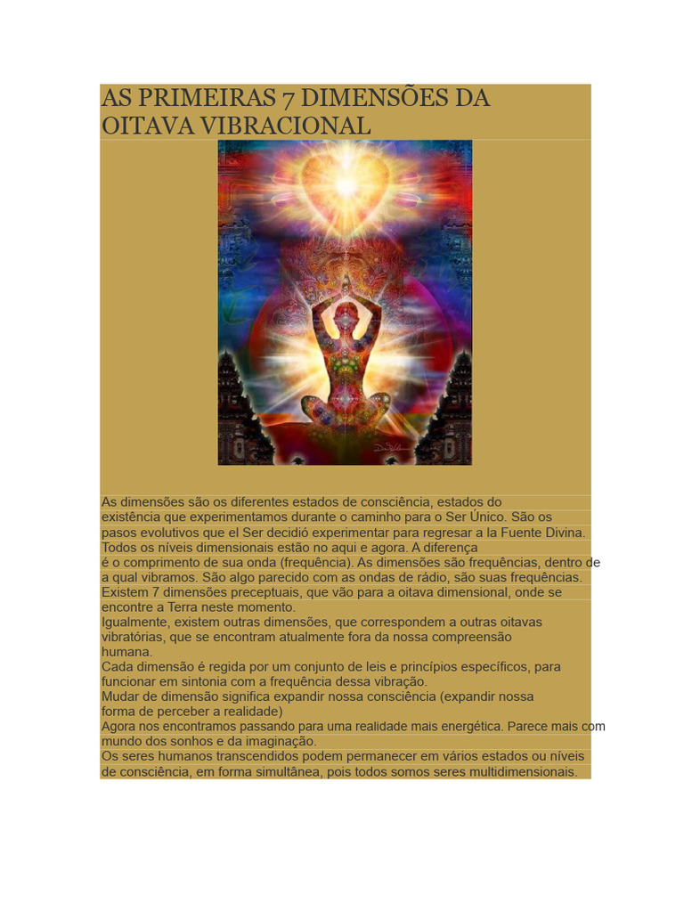 7 Dimensões da Oitava Vibracional | PDF | Física | Tempo