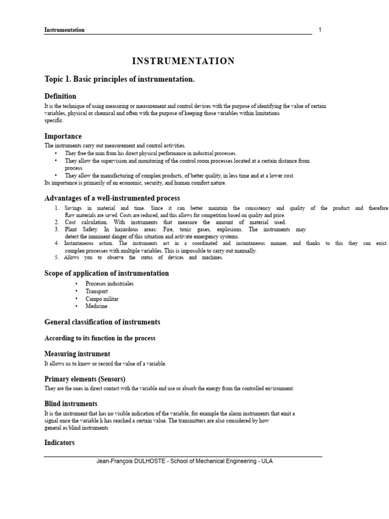 Principles and Applications of Instrumentation | PDF | Instrumentation ...