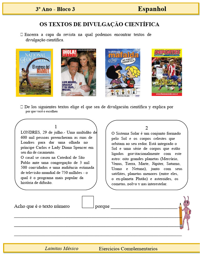 Textos de Divulgação Científica em Espanhol | PDF | Sistema Solar ...
