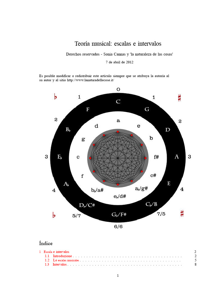 Escalas e Intervalos en Teoría Musical | PDF | Escala (música ...