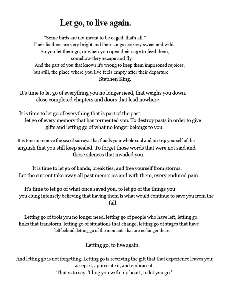 To let go | PDF