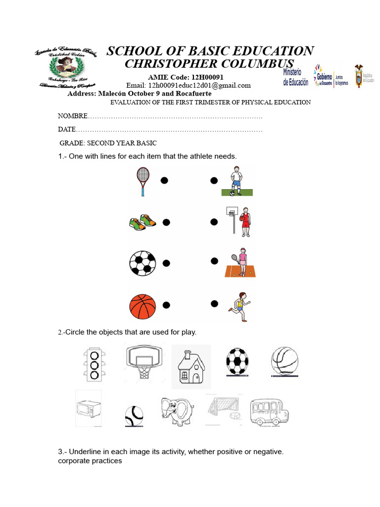 First Trimester Physical Education Evaluation | PDF
