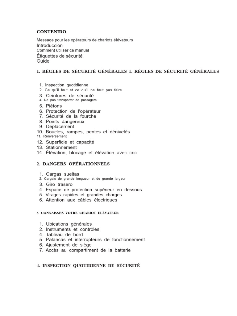 Guide de sécurité pour chariots élévateurs | PDF | Chariot élévateur ...