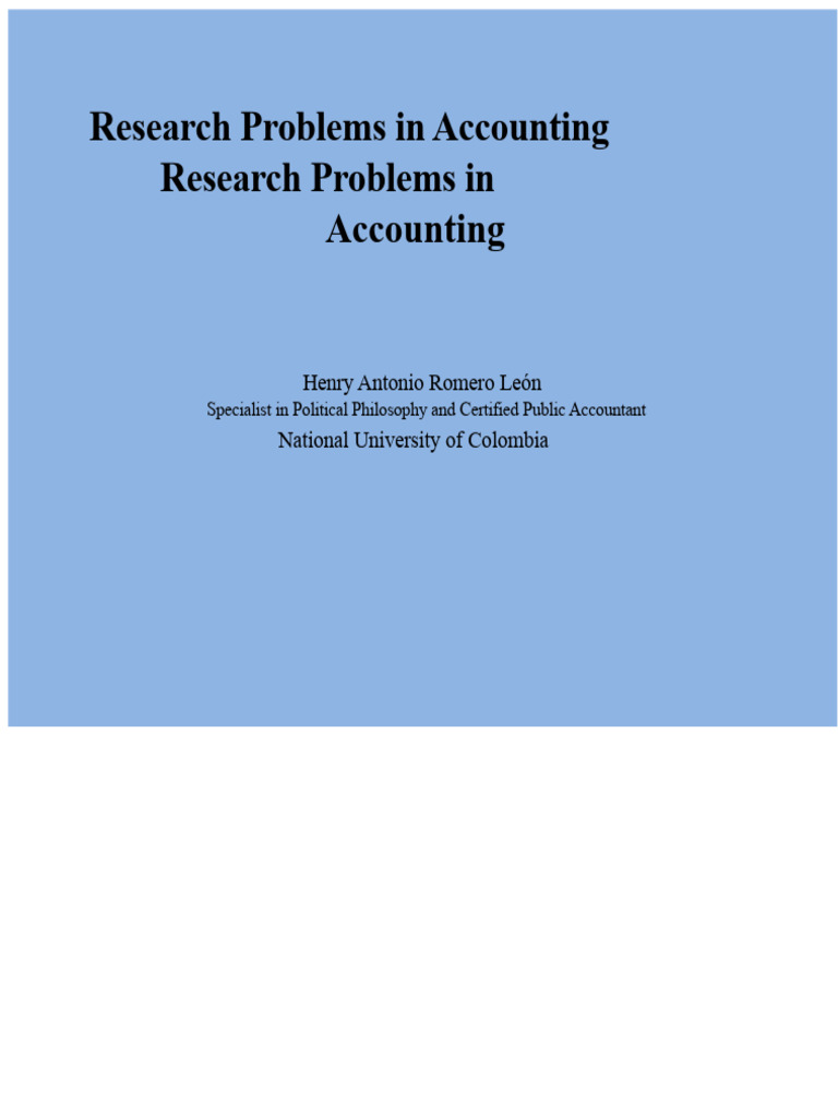 Key Issues in Accounting Research | PDF | Epistemology | Knowledge