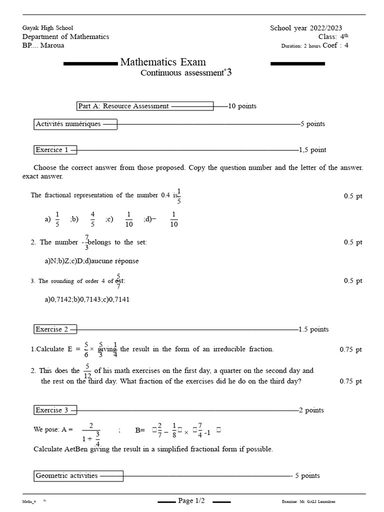 4th seq4 | PDF | Mathematics