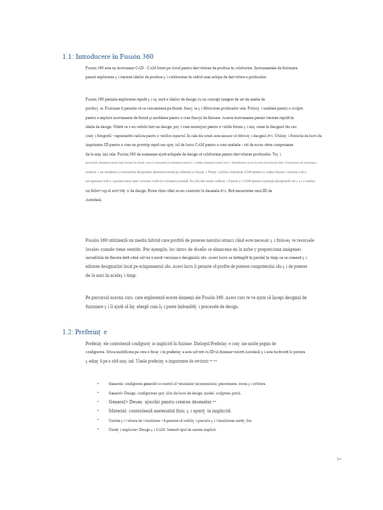 Manual Fusion 360 Română | PDF