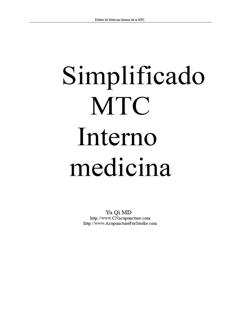 Guía de Enfermedades en Medicina Interna MTC | PDF | dinastía Tang ...