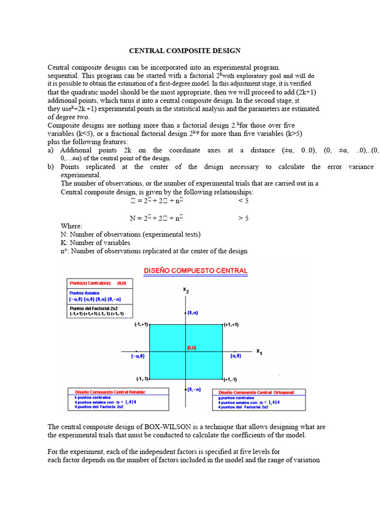 Central Composite Design Explained | PDF | Errors And Residuals ...