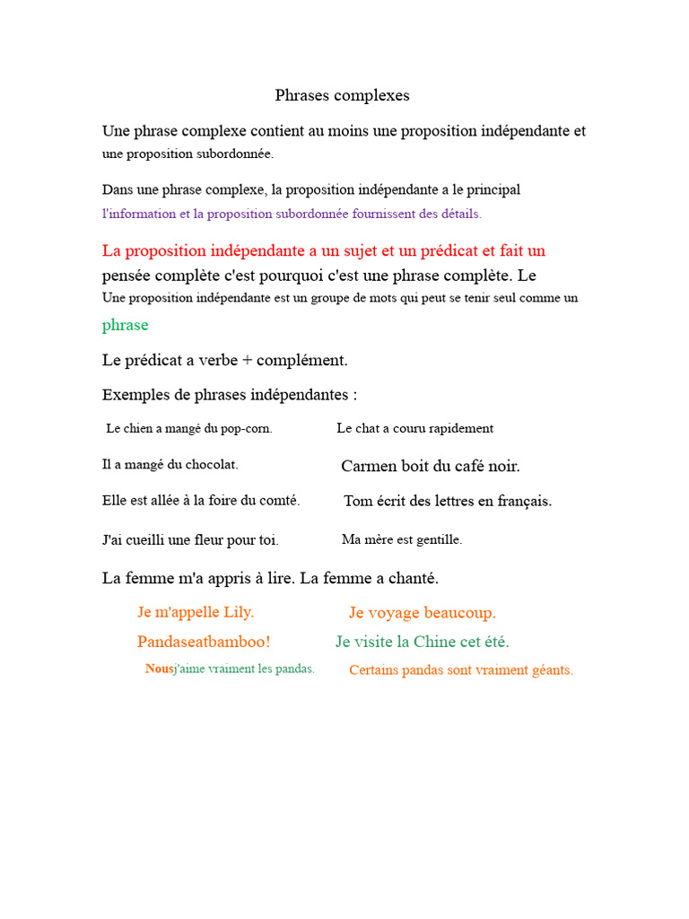 Comprendre les phrases complexes | PDF | Clause | Phrase
