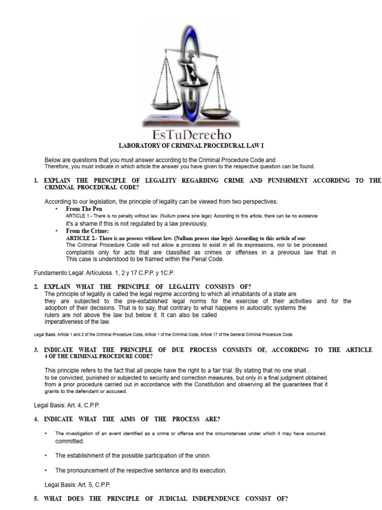 Criminal Procedure Principles Explained | PDF | Crimes | Crime & Violence