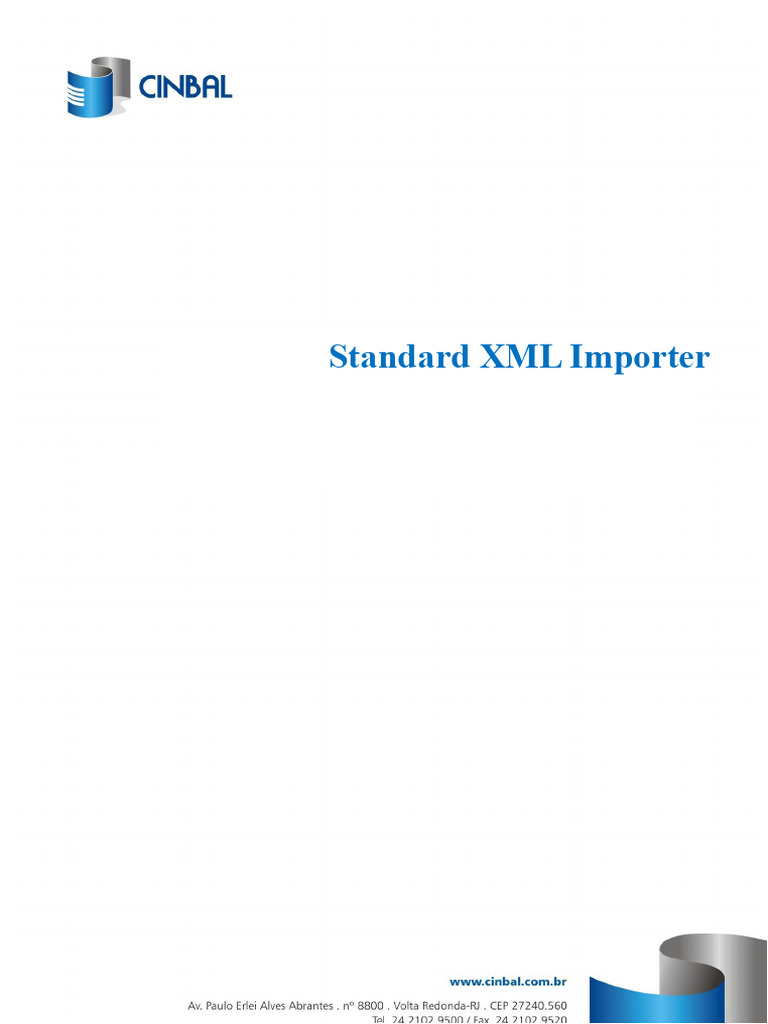 Protheus XML Importer User Manual | PDF | Xml | Computing