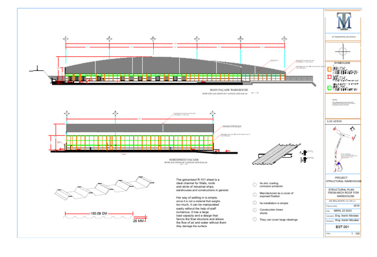 Structural Design for Warehouse Project | PDF | Architectural Elements ...