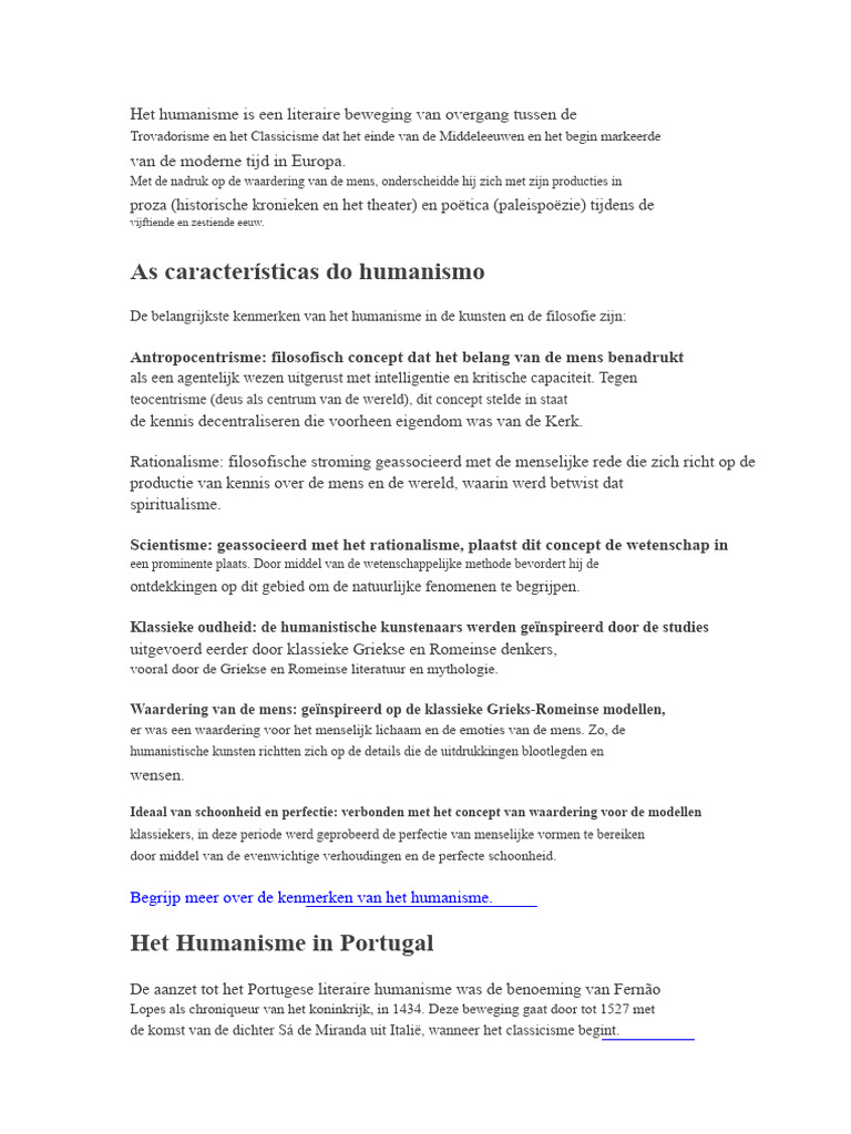 Het humanisme | PDF