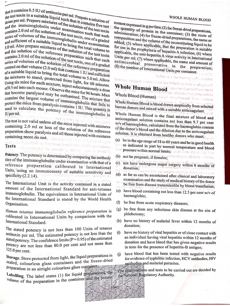 Whole Blood | PDF