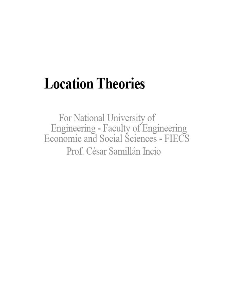 Weber's Industrial Location Theory | PDF | Market (Economics