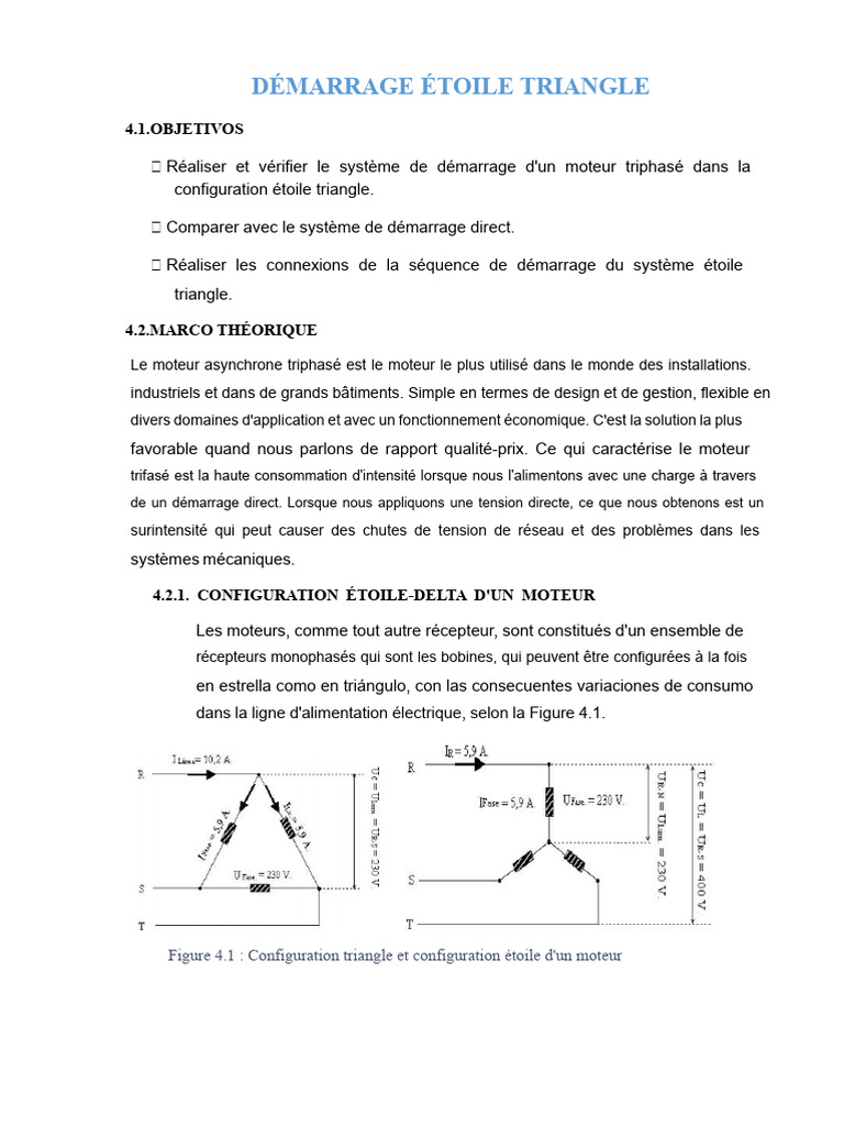 Démarrage étoile triangle d'un moteur triphasé PDF Inducteur — free download