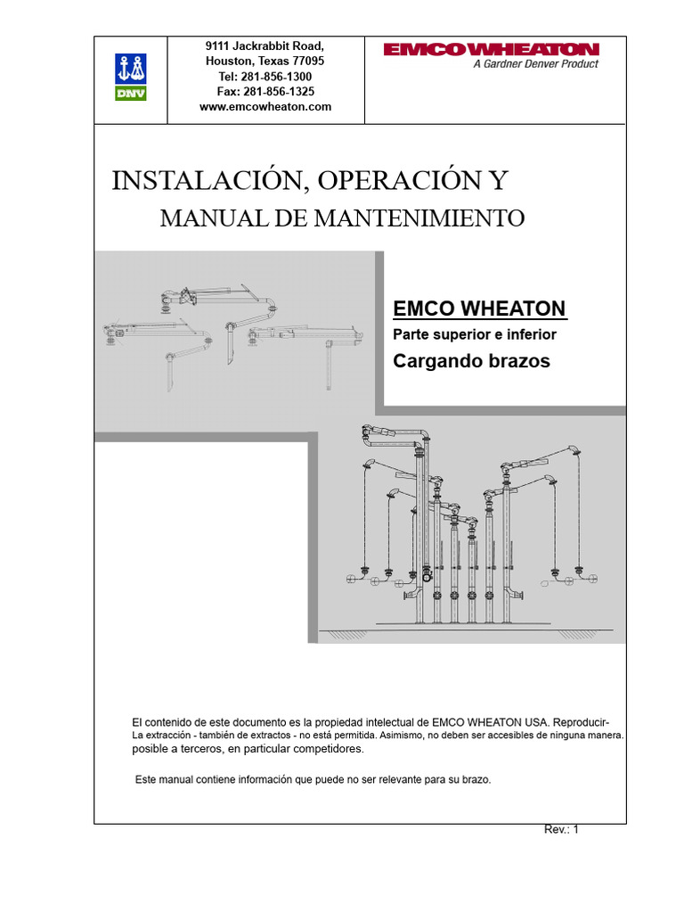 Manual de Instalación y Mantenimiento de Brazos de Carga | PDF ...