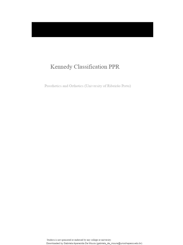Kennedy Classification of Edentulism | PDF | Dentistry | Medical ...