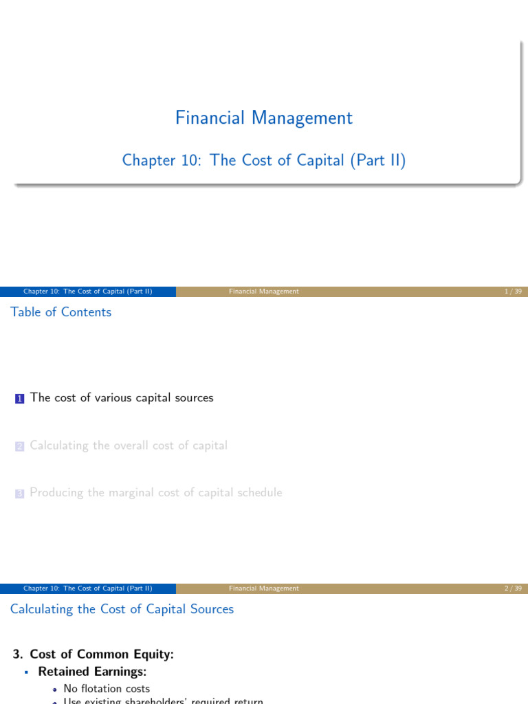 Cost of Capital Analysis in Finance | PDF | Cost Of Capital | Capital ...