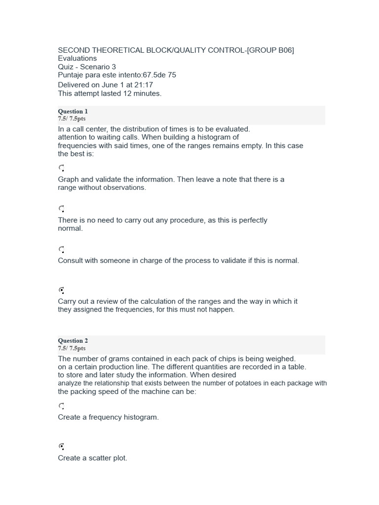 Second Theoretical Block - Quality Control - Group b06 Quiz Scenario 3 ...