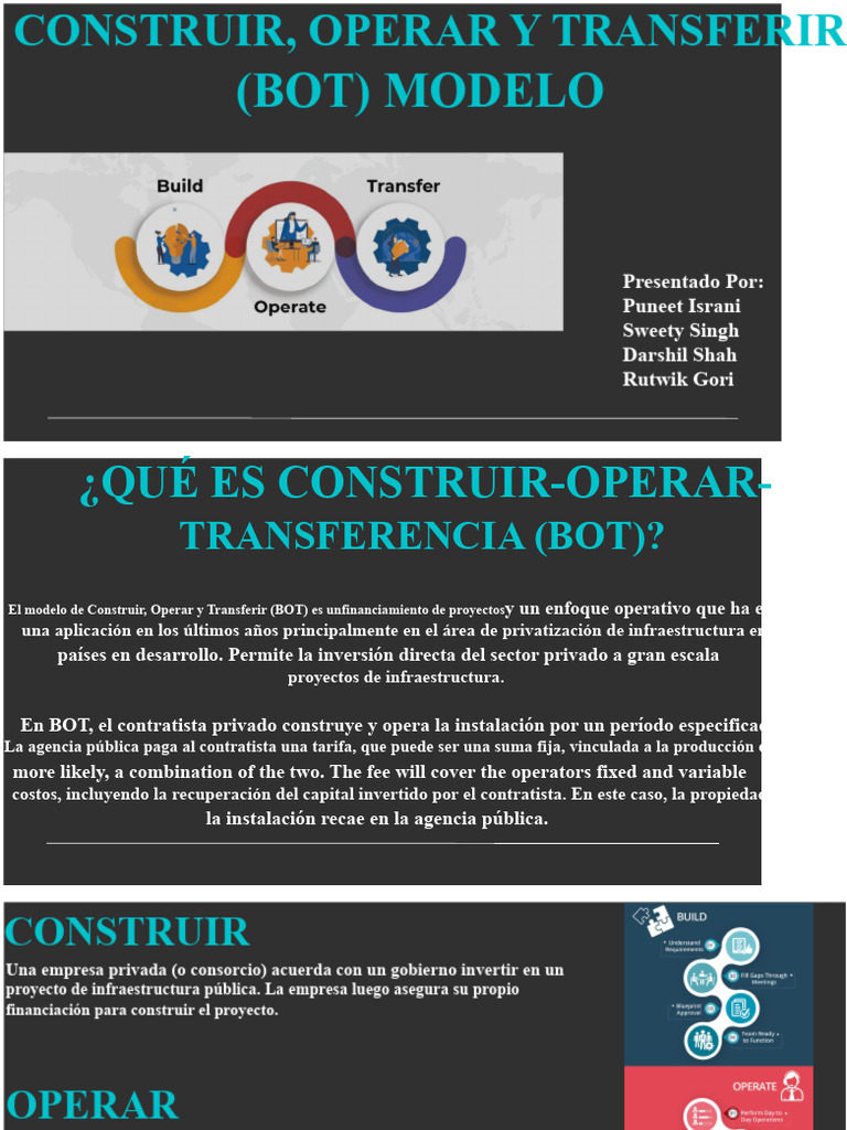 Modelo de Construir, Operar y Transferir (BOT) | PDF | Asociación ...