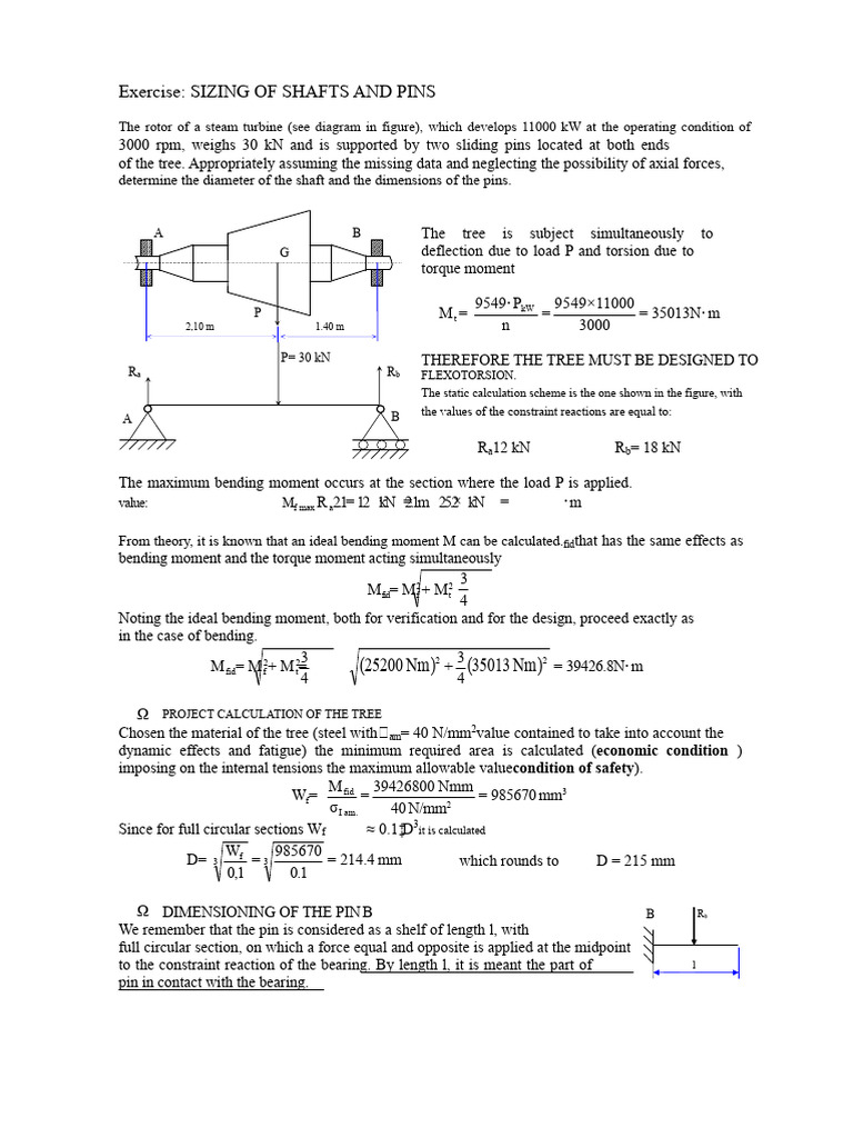 Es(tree+pins) | PDF | Turbine | Bending
